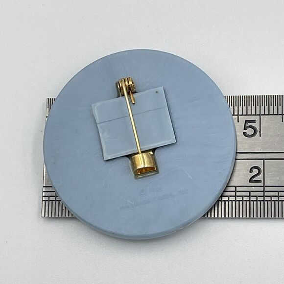 Vintage 1985 Hallmark Cards Snowflake Brooch Pin Blue White Winter Christmas - Picture 5 of 5